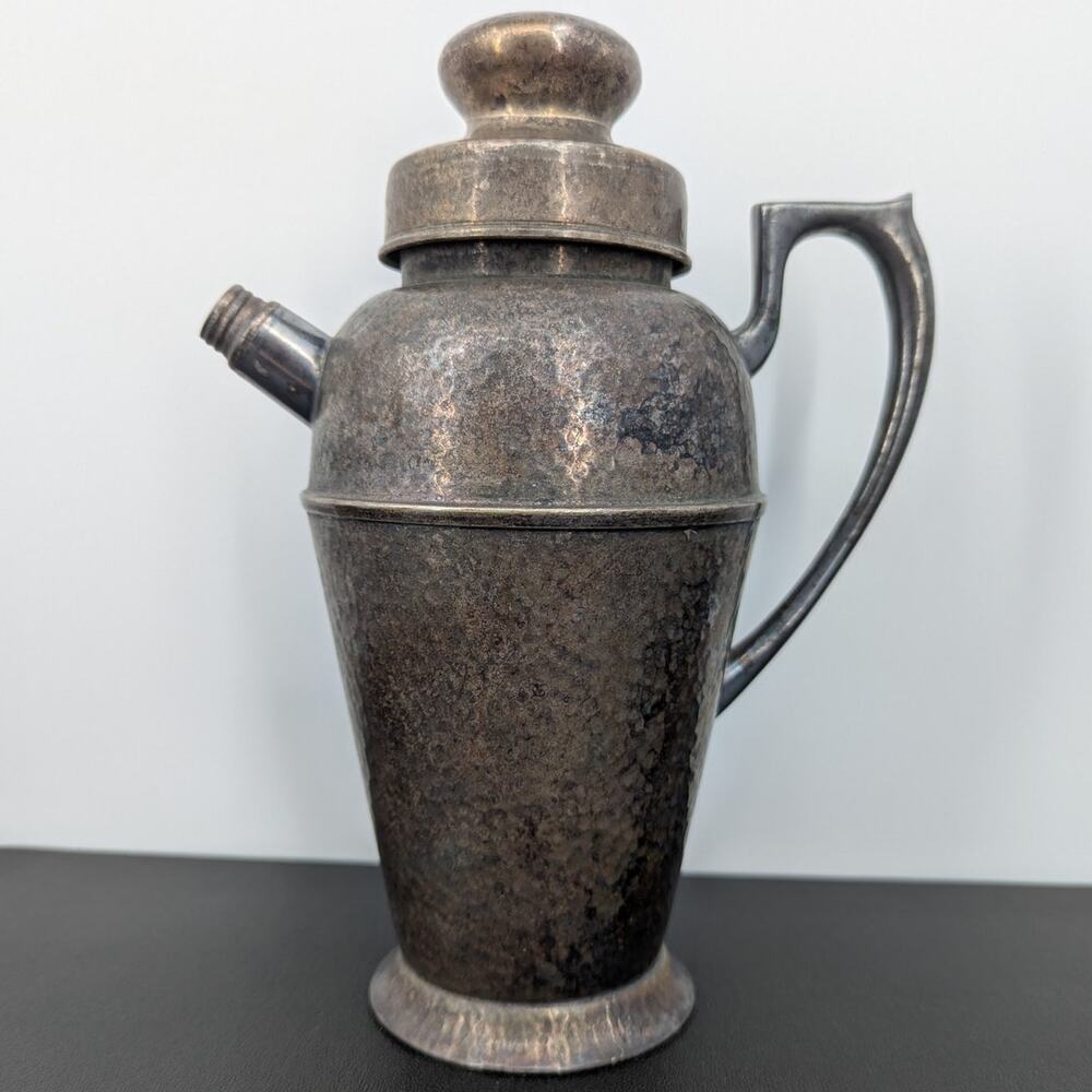 Vintage Art Deco Silver-Plated Cocktail Shaker Bernard Rice’s Sons Apollo No 339